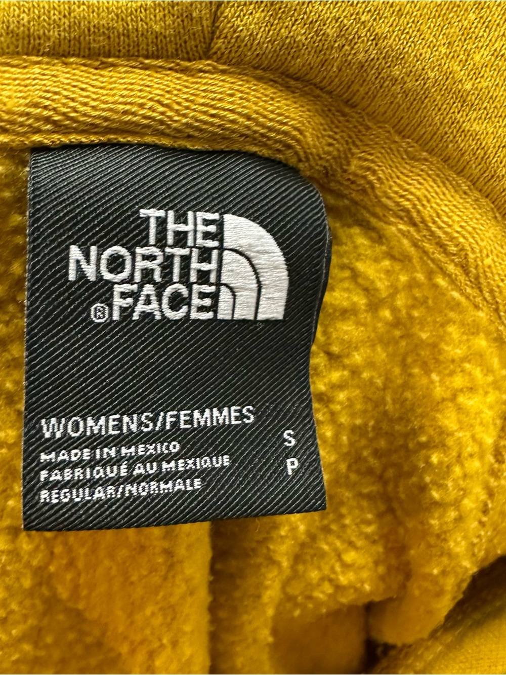 The North Face Mustard Yellow Pullover Hoodie with White Logo - Picture 2 of 2